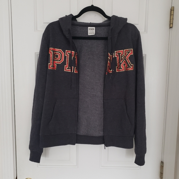 Pink Victoria Secret Gray Sweat Hood - Picture 4 of 4
